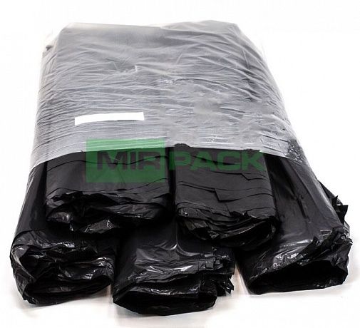 Мешки для мусора 30 л 50х60, 25 мкм, черные, ПВД в пачках 10 пачек по 100 штук, усиленные - Вид 7